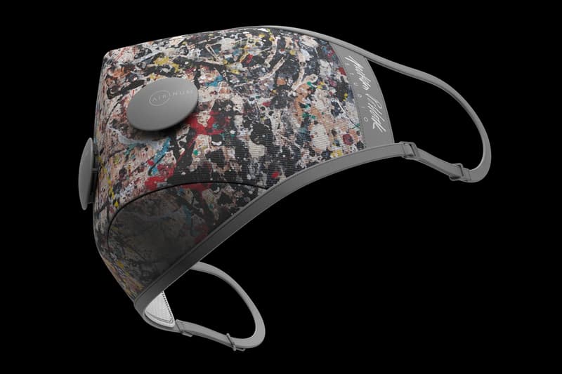 メディコム・トイ x エリナム MEDICOM TOY x AIRINUM から抽象表現主義の代表的画家 ジャクソン・ポロックのアートをあしらったマスクが発売 MEDICOM TOY AIRINUM face mask jackson pollock collab menswear streetwear spring summer 2021 ss21 collection info