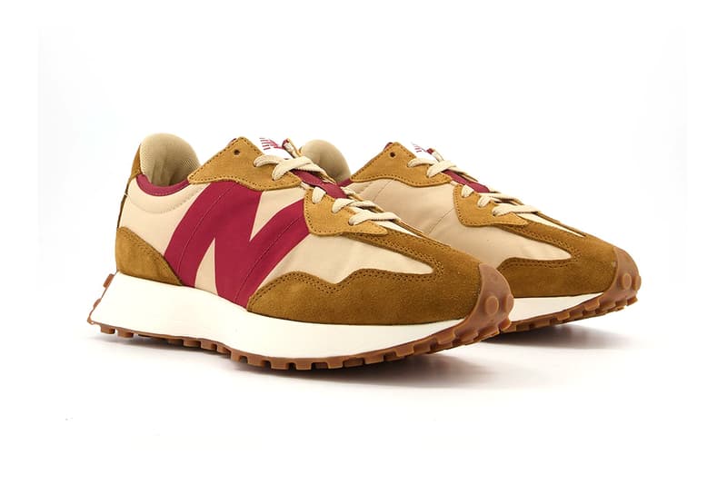 トム・サックスのナイキクラフト マーズ ヤードを彷彿とさせるカラーリングのニューバランス 327が誕生 new balance 327 tan burgundy white mars yard tom sachs release info store list buying guide photos price offspring