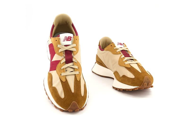 トム・サックスのナイキクラフト マーズ ヤードを彷彿とさせるカラーリングのニューバランス 327が誕生 new balance 327 tan burgundy white mars yard tom sachs release info store list buying guide photos price offspring