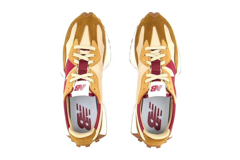 トム・サックスのナイキクラフト マーズ ヤードを彷彿とさせるカラーリングのニューバランス 327が誕生 new balance 327 tan burgundy white mars yard tom sachs release info store list buying guide photos price offspring