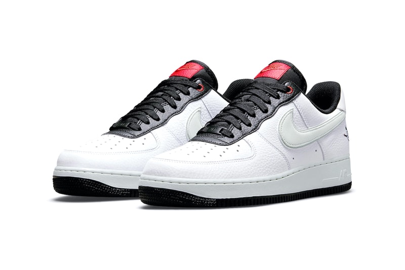 ナイキ から“鶴”にインスパイアされたユニークな新作 エアフォース 1 “ミルキー ストーク” が登場 nike air force 1 low white photon dust black chile red da8482 100 menswear streetwear trainers runners kicks shoes spring summer 2021 ss21 collection info