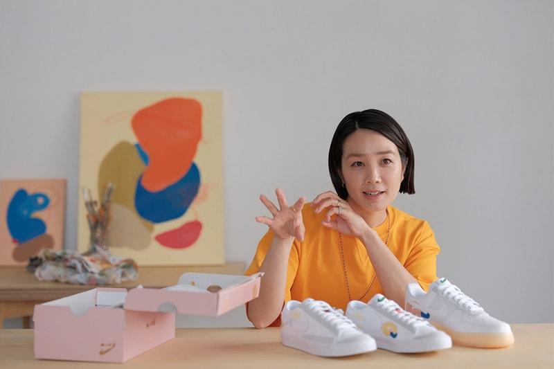 ナイキ Nike がペインターの山瀬まゆみによるAir Force 1 FlyleatherとBlazer Low Flyleatherを発売