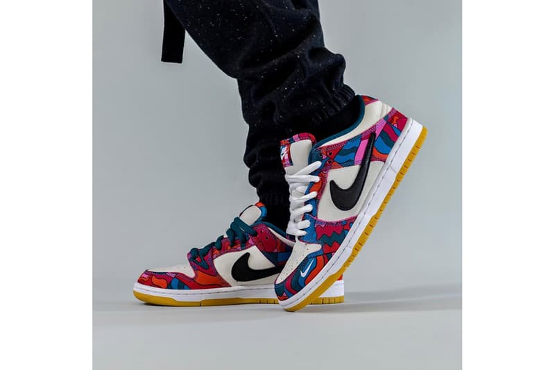 ナイキ SB からオランダ人アーティスト パラ とのコラボ ンク ロー が発売するとの噂 Upcoming Parra Nike SB Dunk Low Collab On-Foot Look dh7695-600 Release Info Date Buy Price