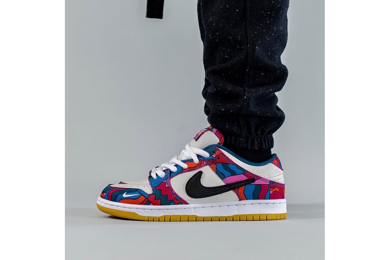 ナイキ SB からオランダ人アーティスト パラ とのコラボ ンク ロー  が発売するとの噂 Upcoming Parra Nike SB Dunk Low Collab On-Foot Look dh7695-600 Release Info Date Buy Price