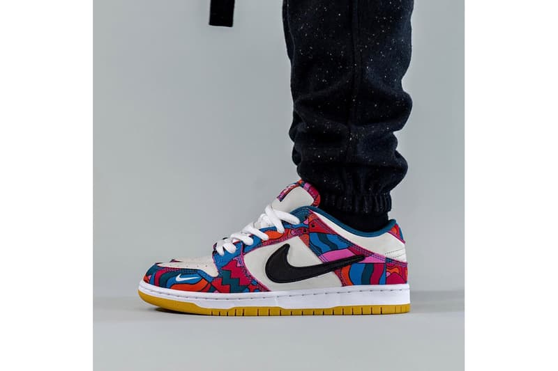 ナイキ SB からオランダ人アーティスト パラ とのコラボ ンク ロー が発売するとの噂 Upcoming Parra Nike SB Dunk Low Collab On-Foot Look dh7695-600 Release Info Date Buy Price