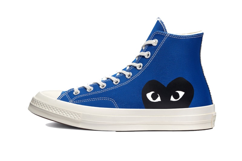 プレイ コムデギャルソン x コンバース によるコラボ チャック 70 に新色が登場 PLAY COMME Des GARÇONS  and Converse Launch Chuck 70 in Two New Colorways cdg with the hearts sneakers