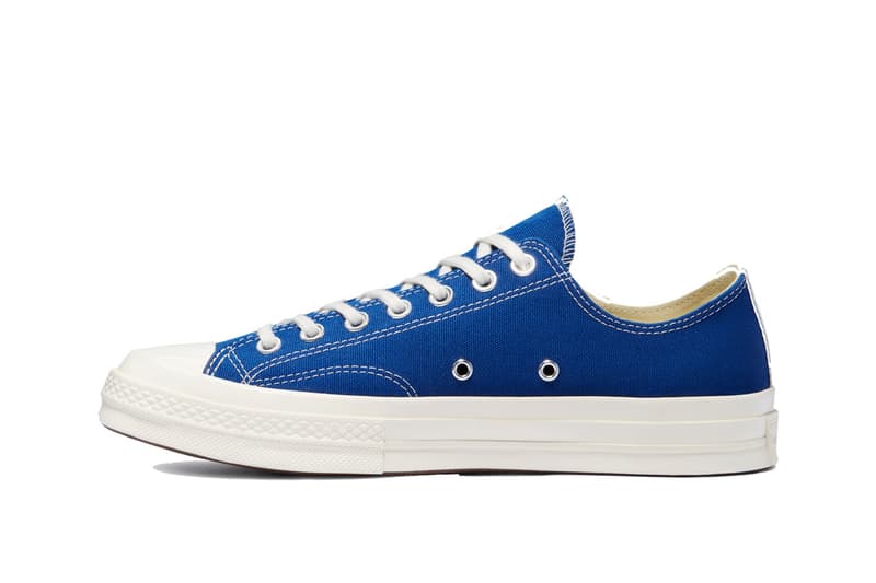 プレイ コムデギャルソン x コンバース によるコラボ チャック 70 に新色が登場 PLAY COMME Des GARÇONS and Converse Launch Chuck 70 in Two New Colorways cdg with the hearts sneakers