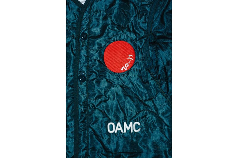 オーエーエムシーがヴィンテージのライナージャケットを加工した1点物のアイテムをリリース OAMC DOT Peacemaker Liner spring summer 2021 new release info