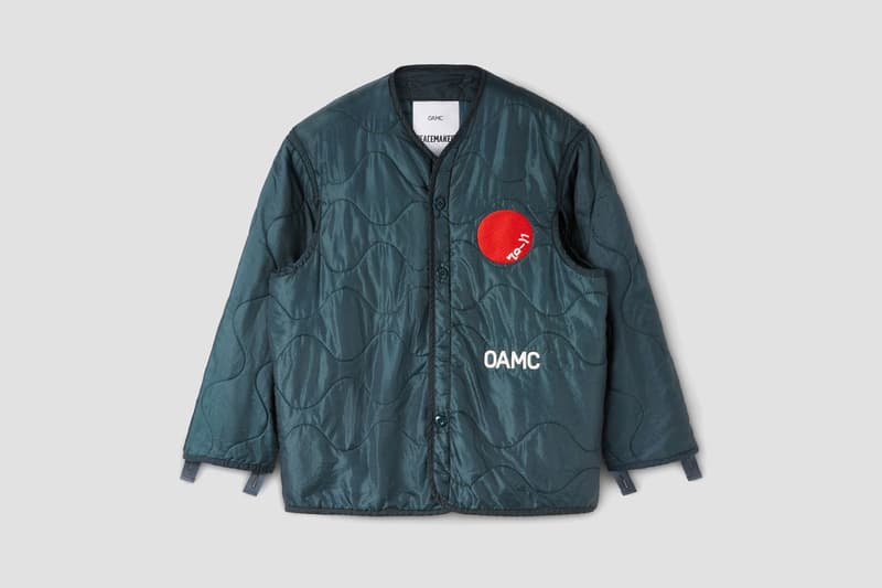 オーエーエムシーがヴィンテージのライナージャケットを加工した1点物のアイテムをリリース OAMC DOT Peacemaker Liner spring summer 2021 new release info