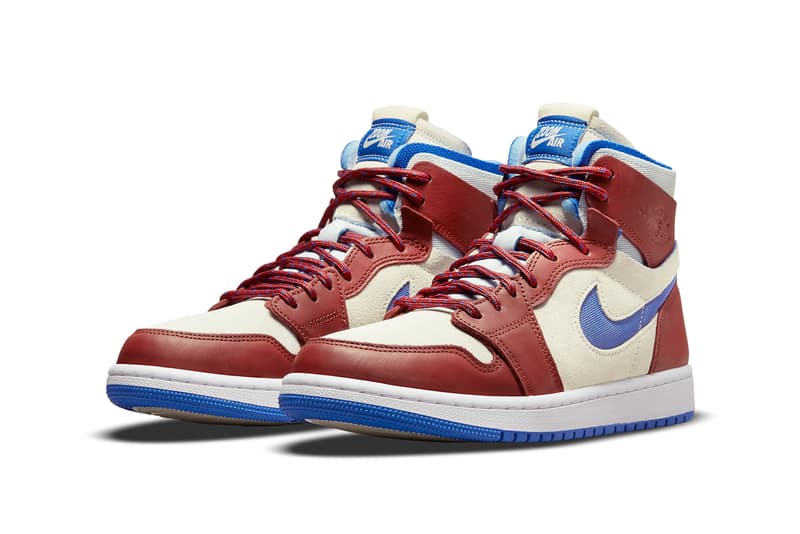 エアジョーダン 1 ハイズーム CMFT シリーズから2つの新色が登場 air michael jordan brand 1 high zoom cmft team red sail blue ct0979 104 and olive aura white grey heather khaki ct0979 102 official release date info photos price store list buying guide