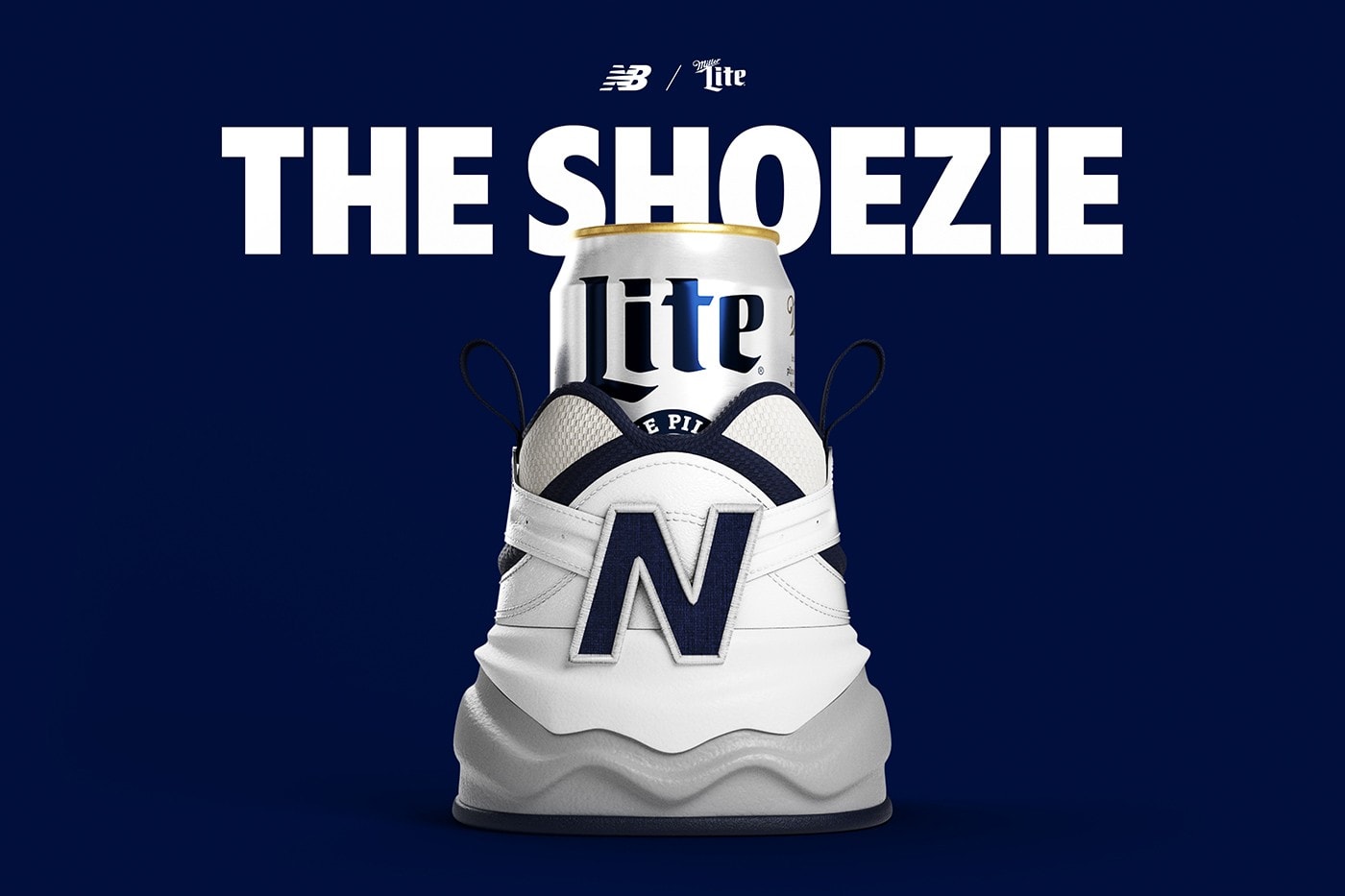 ニューバランスとビールメーカー ミラーがスニーカーを模したクージーを開発 Miller Lite New Balance Shoezie Release Info