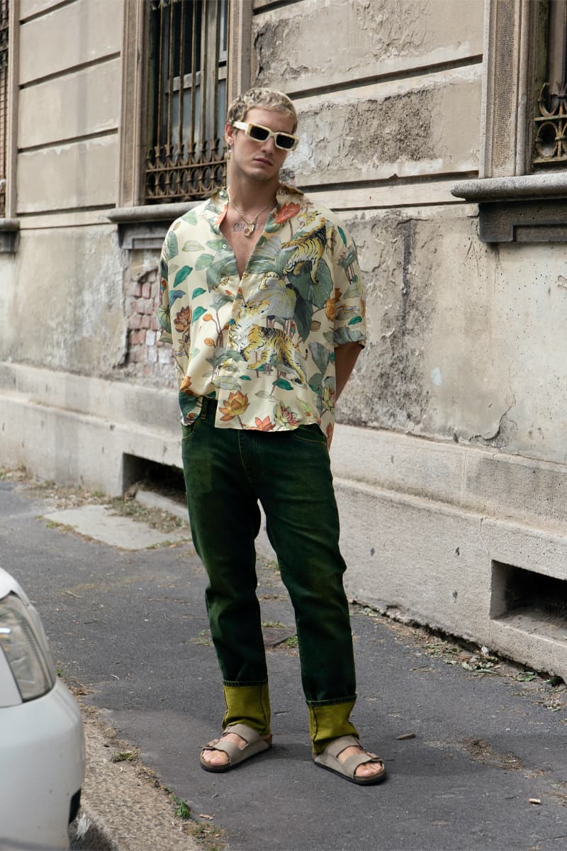 ストリートスタイル：22年春夏ミラノ・ファッションウィーク Milan Fashion Week SS22 Street Style Delivers Elegance in Bold Patterns and Casual Silhouettes MFW dolce & gabbana giorgio armani prada etro