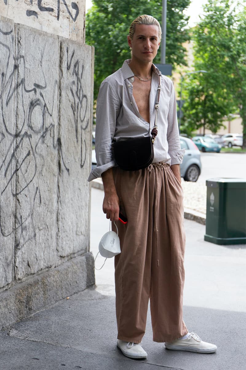 ストリートスタイル：22年春夏ミラノ・ファッションウィーク Milan Fashion Week SS22 Street Style Delivers Elegance in Bold Patterns and Casual Silhouettes MFW dolce & gabbana giorgio armani prada etro