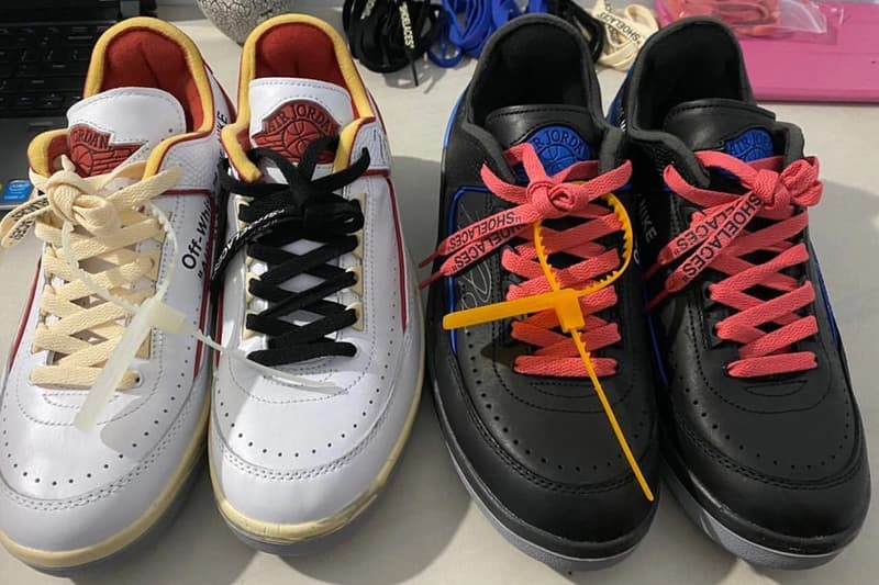 オフホワイトxエア ジョーダン 2 ローの実物画像が公開 off white air michael jordan brand 2 low virgil abloh chicago black blue pink official release date info photos price store list buying guide