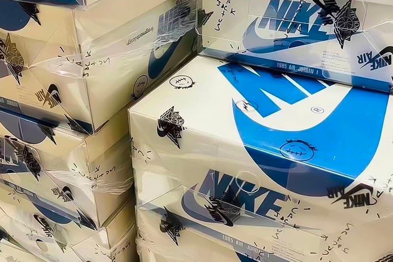 Travis Scott x fragment design x Air Jordan 1 High & Low “Military Blue” のシューボックスは二重仕様？