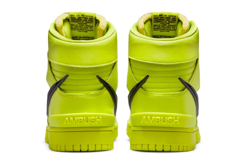 アンブッシュ® x ナイキ ダンク ハイの新色 “Flash Lime” が正式に登場 AMBUSH Nike Dunk High Flash Lime Official Look Release Info CU7544-300 Date Buy Price Yoon Ahn