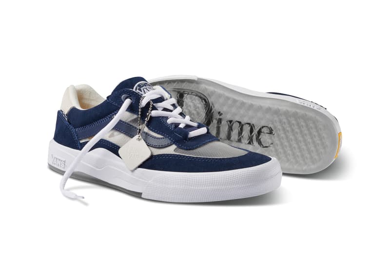 カナダ発のスケートブランド ダイムがヴァンズ とのコラボによる新作 Wayvee を発表 dime vans skateboarding wayvee new shoe navy blue white cream yellow official release date info photos price store list buying guide evening navy blue egret cream sail