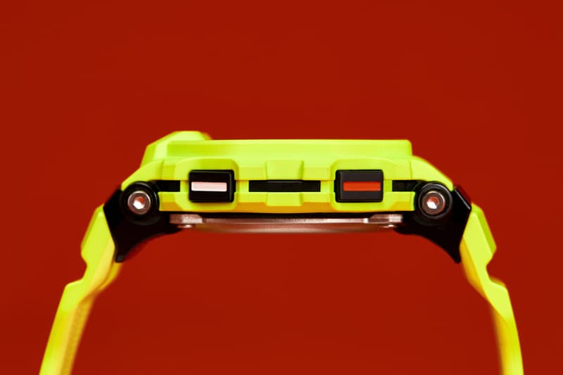 ジーショックのスポーツライン ジースクワッドから初のスクエアケースを搭載した GBD-200 が登場 GBD-200 series GBD-200-1 GBD-200-2 GBD-200-9 models  black blue yellow or fluorescent lime smaller profile design 2.0mm slimmer, 8.8mm shorter, and 3.4mm more narrow square-shaped case, the iconic octagonal bezel Bluetooth smartphone link and an accelerometer for step counting shock resistance, 200-meter water resistance, MIP LCD display, resin band and case/bezel material, mineral glass, 38-city world time, 1/100-second stopwatch and a countdown timer measurement for distance, speed, and pace, auto and manual lap measurement over a set distance, target alarm setting (for time and calories burned), and display customization $150 USD