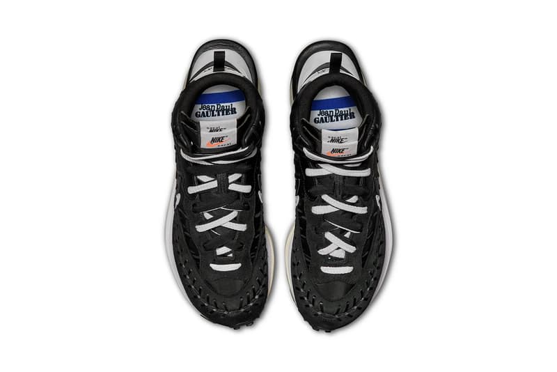 サカイ x ジャンポール・ゴルチエ x ナイキ によるトリプルコラボ ヴァイパーワッフルが発売 jean paul gaultier sacai nike vaporwaffle black white blue sesame release date september info store list buying guide photos price chitose abe 