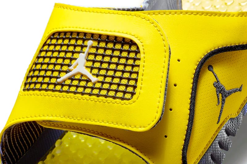 ジョーダン ブランドからエア ジョーダン 4 “ライトニング”のカラーウェイを纏ったサンダル ハイドロ スライドがリリースか Jordan brand Hydro Slide IV Lightning Colorway release DN4238-701 sandals slides footwear AJ4 IV