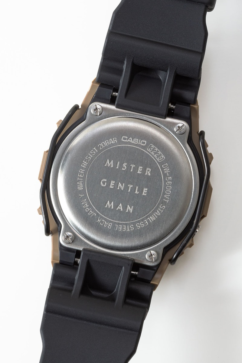 ミスター・ジェントルマン x ジーショックによる初のコラボウォッチがリリース MISTERGENTLEMAN and G-SHOCK first collab watch DW-5600E release info takeshi osumi 2021 fall winter collection