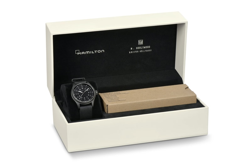 N.ハリウッドがハミルトンと2度目となるコラボウォッチを限定発売 n hoolywood hamilton black khaki field timepiece watch limited edition 300 collaboration military