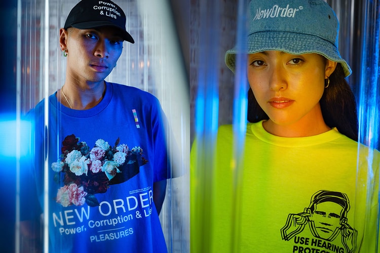 PLEASURES から英ロックバンド New Order とのオフィシャルコラボコレクションが登場