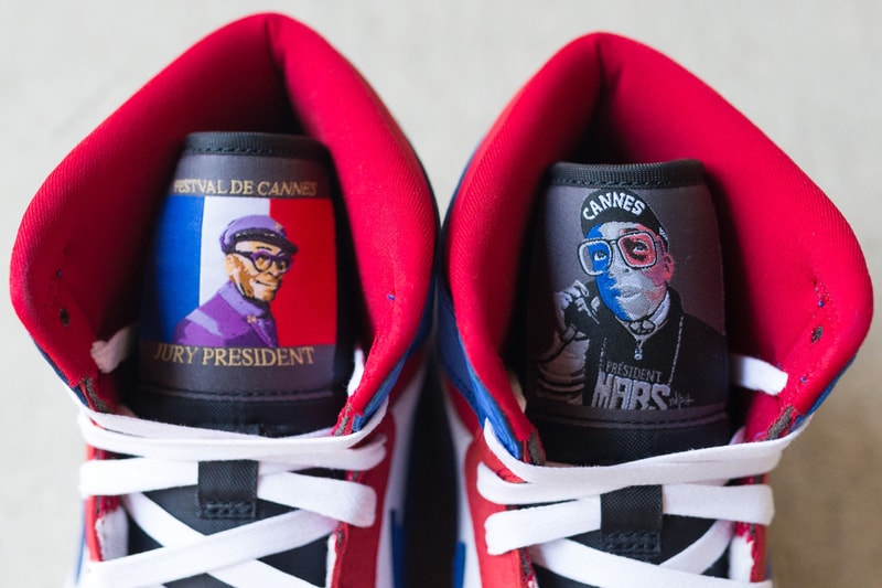 スパイク・リーが2020年のカンヌ国際映画祭で着用予定だった エアジョーダン 1 PE をチェック spike lee cannes film festival air jordan 1 pe player edition red white blue sample official release date info photos price store list buying guide