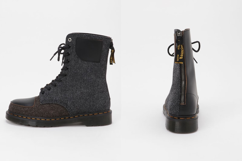 ワイズ x ドクターマーチン による2021秋冬シーズンの最新コラボモデル 10-EYE BOOT MOON FABRIC がリリース Yohji Yamamoto Y's × Dr.Martens 10-EYE BOOT MOON FABRIC 2021 fall winter collab collection  release indo