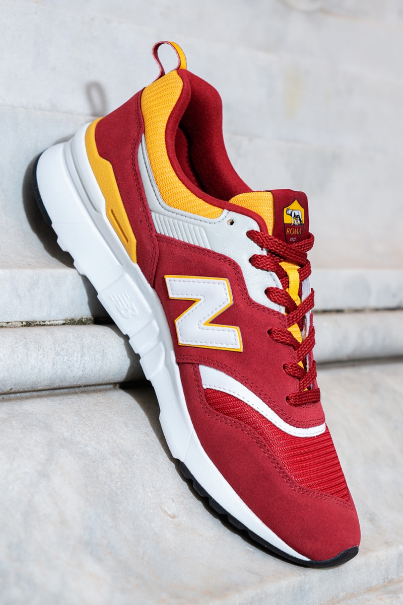 ニューバランスからASローマとの初のサプライヤー契約を記念する997Hが誕生 as roma football soccer team club new balance 997h red yellow white official release date info photos price store list buying guide