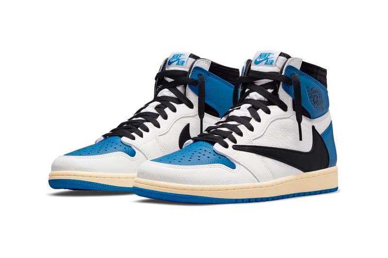 トラヴィススコット エアジョーダン 1 サンフランシスコのショップが Travis Scott x fragment design x Air Jordan 1 の抽選チケット販売で3,000万円以上を稼ぐ Travis Scott x Fragment x Air Jordan 1 $275K Donation Raffle sneaker footwear Cactus Jack Foundation San Francisco blue white black