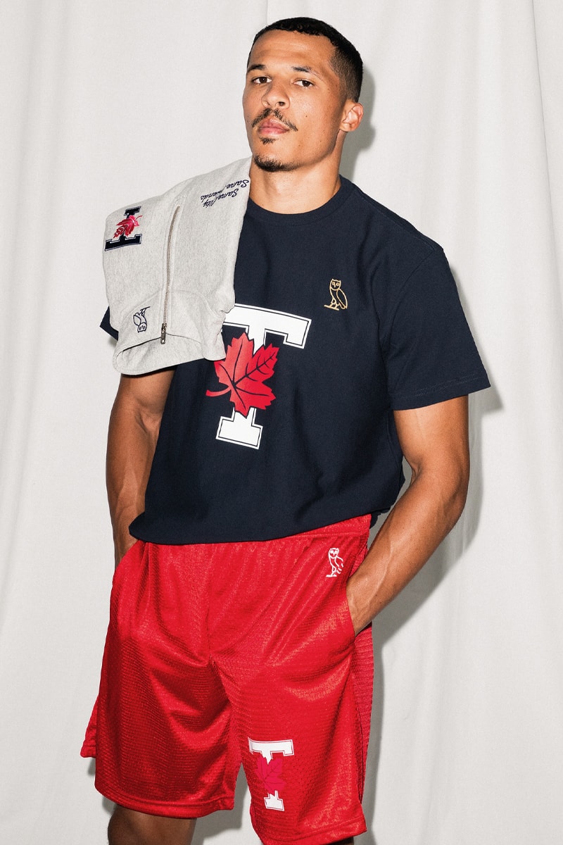 ドレイク主宰のOVOがカナダの名門トロント大学とのコラボレーションを実現 Drake's OVO Drops Co-Branded Collection With University of Toronto tdot uoft maple leaf logo canada owl kylie masse quarter zips hooded sweatshirts october's very own 