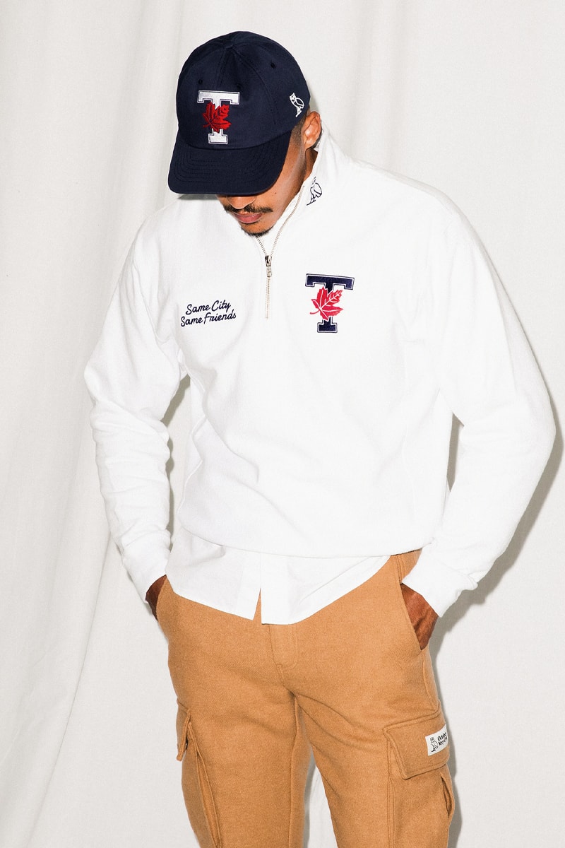 ドレイク主宰のOVOがカナダの名門トロント大学とのコラボレーションを実現 Drake's OVO Drops Co-Branded Collection With University of Toronto tdot uoft maple leaf logo canada owl kylie masse quarter zips hooded sweatshirts october's very own 