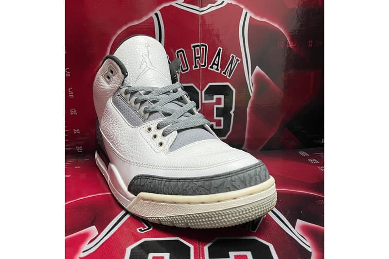 2012年に製作されたエミネムxエア ジョーダン 3の未公開サンプルをチェック eminem slim shady records air michael jordan brand 3 sample pe white elephant print gray fire red official release date info photos price store list buying guide