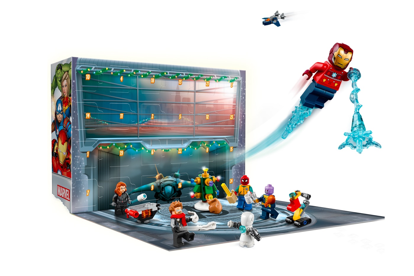 レゴ®が『アベンジャーズ』シリーズのアドベントカレンダーを発表 Marvel LEGO The Avengers Advent Calendar release Iron Man Spider-Man Black Widow Thor Captain Marvel Thanos Nick Fury toys 