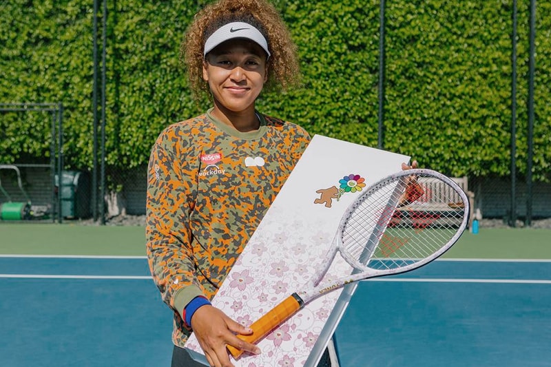大坂なおみが村上隆のアートを全面に配したコラボラケットを発表 Naomi Osaka Takashi Murakami Yonex Tennis Racket co-desgined cherry blossom racquet collaboration u.s. open us new york
