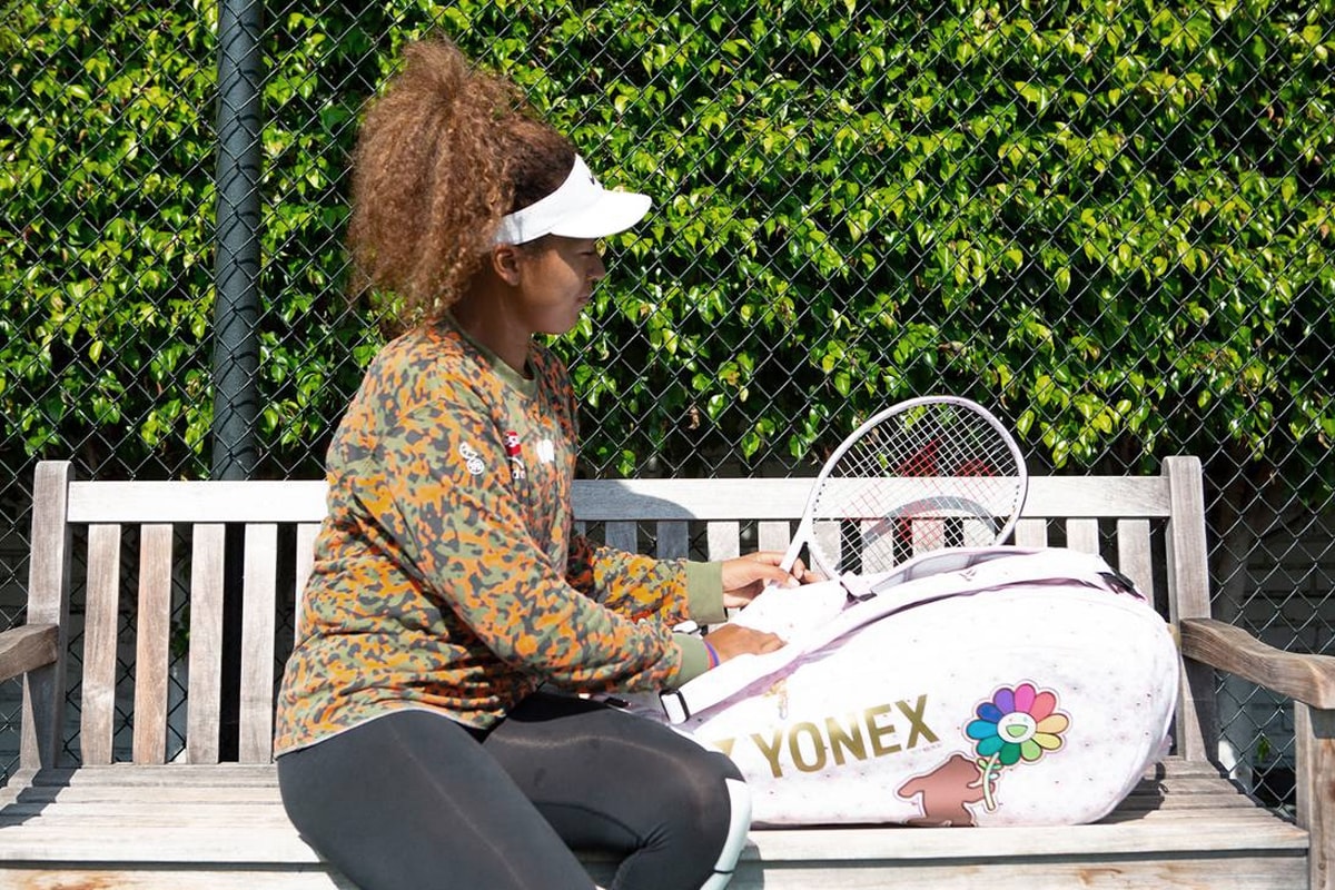 大坂なおみが村上隆のアートを全面に配したコラボラケットを発表 Naomi Osaka Takashi Murakami Yonex Tennis Racket co-desgined cherry blossom racquet collaboration u.s. open us new york 