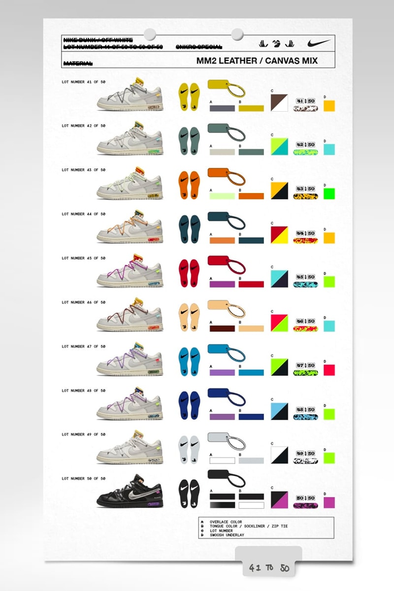 オフホワイト  x ナイキダンクロー “ザ 50” の発売時期などの詳細が国内 SNKRS で公開 Off-White x Nike Dunk Low “THE 50” Collaboration SNKRS Exclusive Access Release 2021