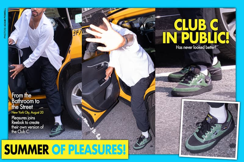 プレジャーズS x リーボックによる2021年秋冬シーズンの最新コラボフットウェアが到着 PLEASURES Reebok Club C Legacy Club C 85 Official Release Info Date buy Price GW2644