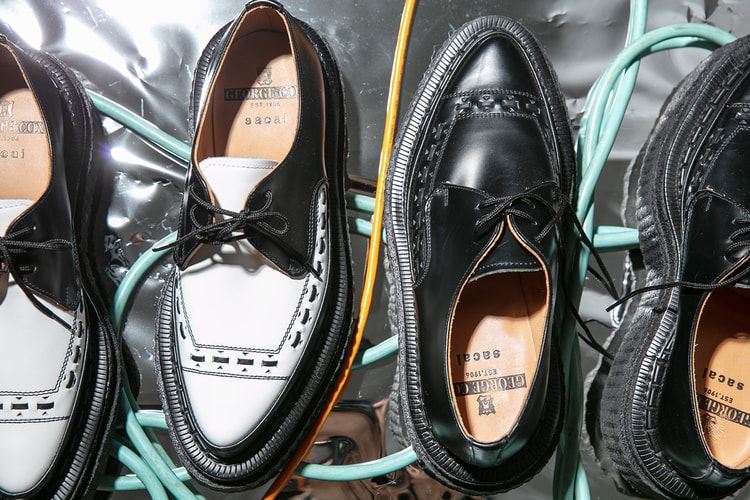 sacai から George Cox とのコラボフットウェアが販売開始
