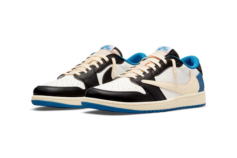 トラヴィス・スコットx フラグメント デザイン x エアジョーダン 1 ロー の公式ビジュアルが到着 travis scott fragment design air michael jordan brand 1 low dm7866 140 white blue black sail official release date info photos price store list buying guide