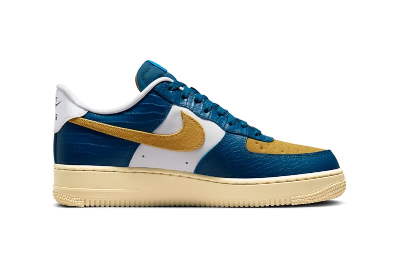 Blue yellow and white air force ones Clearance