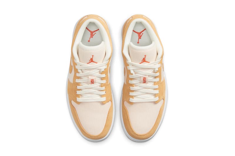 ジョーダンブランドからコーデュロイを配したエアジョーダン1が登場 air michael jordan brand 1 low corduroy tan wheat white red DH7820 700 official release date info photos price store list buying guide