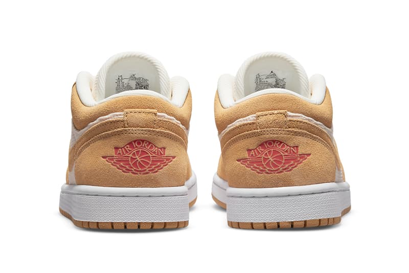 ジョーダンブランドからコーデュロイを配したエアジョーダン1が登場 air michael jordan brand 1 low corduroy tan wheat white red DH7820 700 official release date info photos price store list buying guide