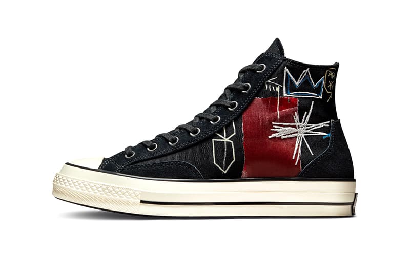 バスキアxコンバースからスニーカーを含むアパレルコレクションとカスタマイズサービスがローンチ Jean-Michel Basquiat Converse Chuck 70 Chuck Taylor All Star Skidgrip 172585C 172586F Release Kings of Egypt III Kings of Egypt II Pez Dispenser Untitled (World Famous)