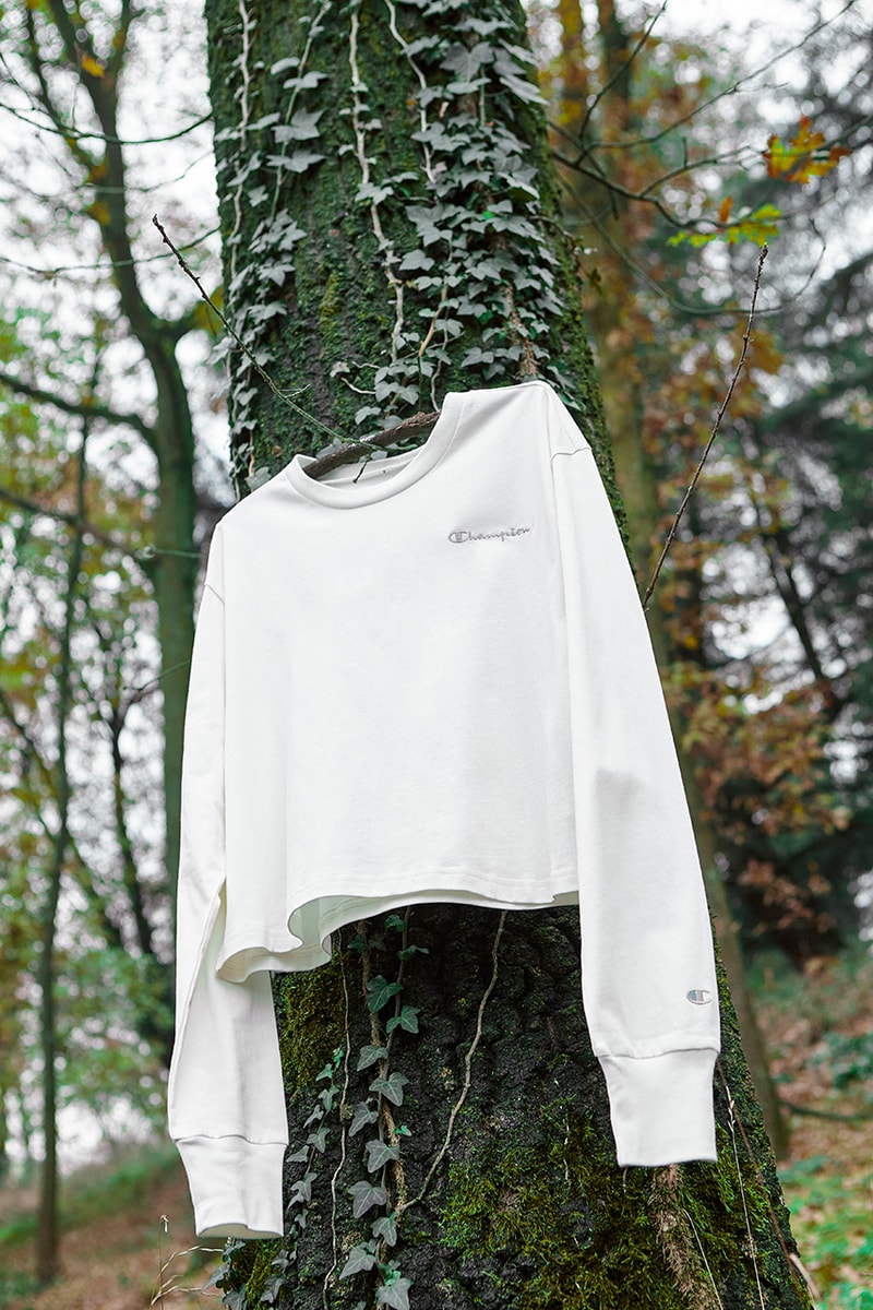 チャンピオンがブランド初となる持続可能なコレクション “Eco Future”を発表 champion eco future sustainable reverse weave sweatshirt release details