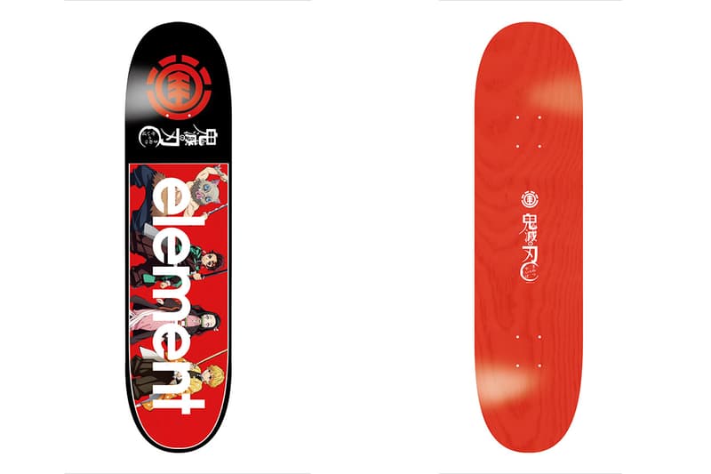 『鬼滅の刃』 x エレメント Element Skateboards のスケートデッキがリリース 