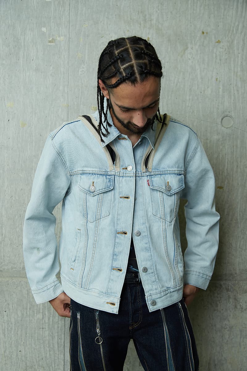 リーバイスが英国の名門校 セントラル・セント・マーチンズの学生とのコラボコレクションを発表 levis central saint martins denim jeans jacket Charlie Constantinou juntae kim Pip Paz-Howlett details