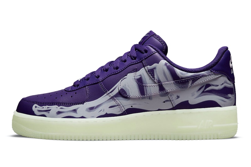 ハロウィンシーズン恒例モデル ナイキエアフォース 1 “スケルトン”に新色 “パープルパンチ”が登場 Nike Air Force 1 Skeleton "Purple Punch" Sneaker