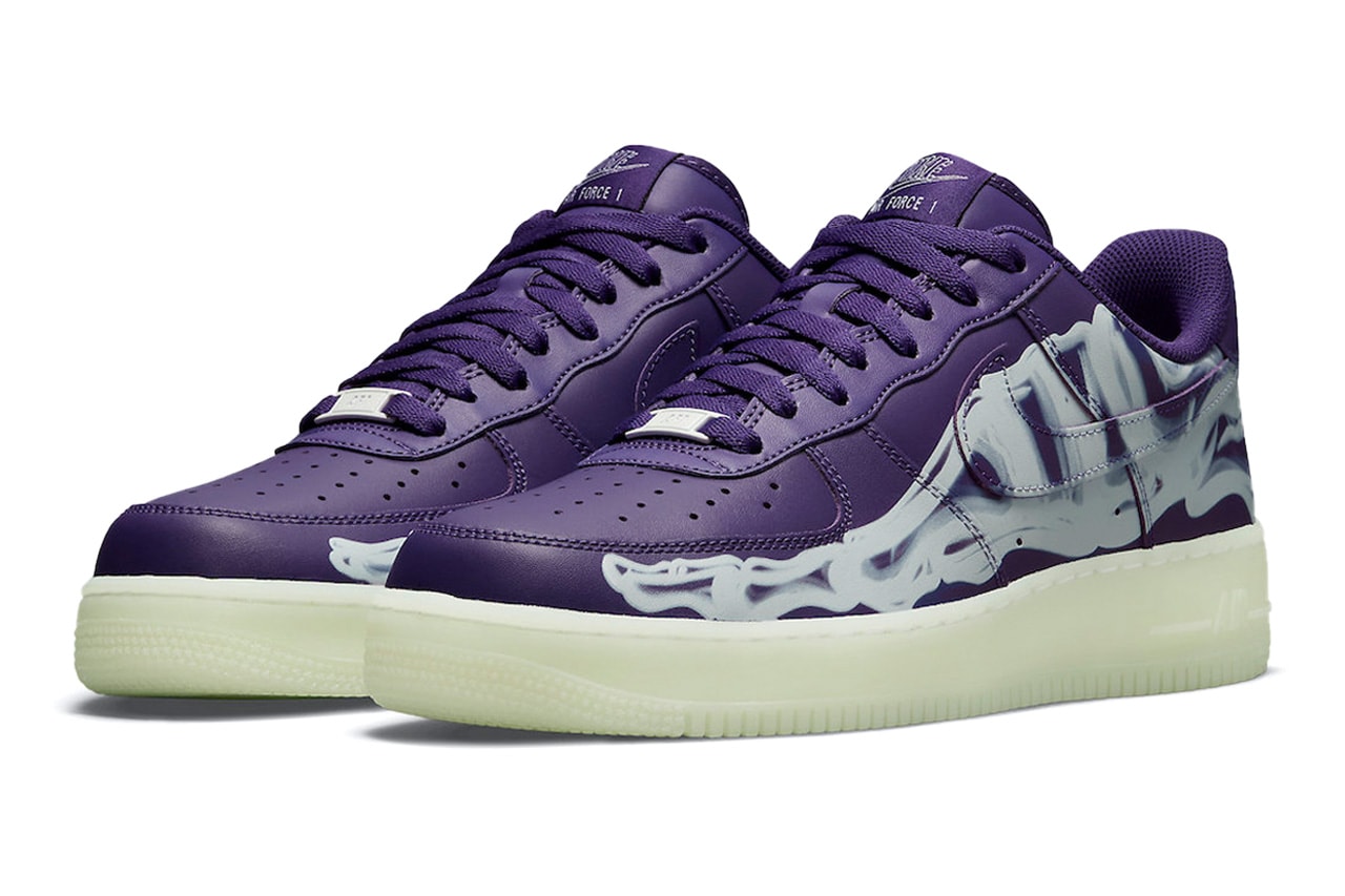 ハロウィンシーズン恒例モデル ナイキエアフォース 1 “スケルトン”に新色 “パープルパンチ”が登場 Nike Air Force 1 Skeleton "Purple Punch" Sneaker